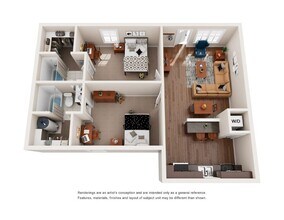 Two Bedroom Lodge Private floor plan
